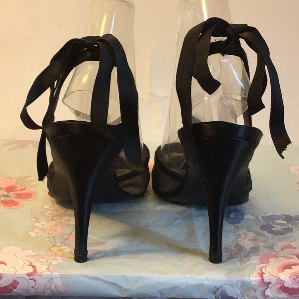 Stuart Weitzman Black Sequin And Mesh Heels - image 3
